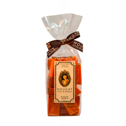 Sachet Nougat de Montélimar - enrobé chocolat lait orange - 400g