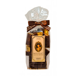 Sachet Nougat de Montélimar - enrobé chocolat noir - 200g