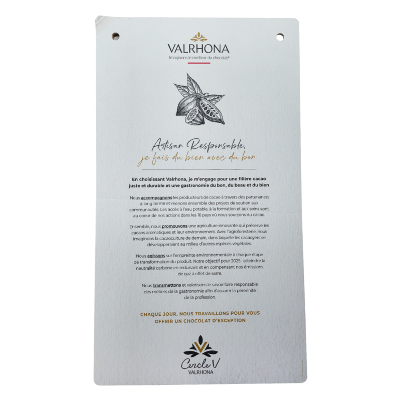 Chocolat au lait Valrhona en Vrac - Équatoriale - 35% de cacao