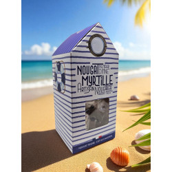 Nougat "Marinière" Myrtille tendre Cabine de plage - 120g
