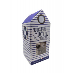 Nougat "Marinière" Myrtille tendre Cabine de plage - 120g