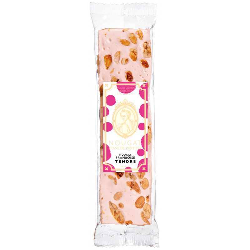 Barre de nougat à la framboise arôme & colorant naturel - 100g