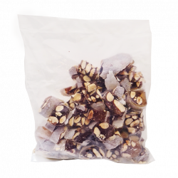 Offre spéciale chutes : 2 sachets 500g  CHUTES nougat NOIR DE PROVENCE DUR + 1 sachet 500g identique OFFERT